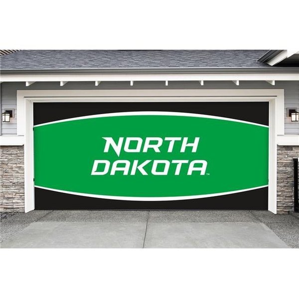 Showdown Displays Showdown Displays 810034UND-002 7 x 16 ft. NCAA Double Garage Door Decor North Dakota Fighting Hawks - No.002 810034UND-002